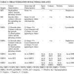 Table 2: Chracterization Of Bacterial Isolates