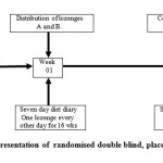 Figure 1 Pictorial representation of  randomised double blind, placebo controlled, clinical pilot  study.