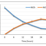 Figure 1 – Nitrates and nitrites concentration in the presence of Staphylococcus xylosus nitrate reductase
