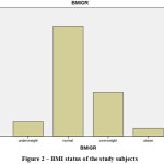 Figure 2 – BMI status of the study subjects