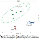 Figure 3: PCA Plot of Non-Targeted Metabolomics Datasets from Directed (Group D) and Spontaneous (Group N) Fermentation.