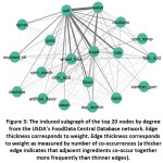Figure 3: The induced subgraph of the top 20 nodes by degree from the USDA’s FoodData Central Database network.